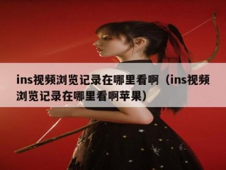 ins视频浏览记录在哪里看啊（ins视频浏览记录在哪里看啊苹果）