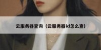 云服务器查询（云服务器id怎么查）