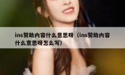 ins赞助内容什么意思呀（ins赞助内容什么意思呀怎么写）