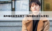 海外版抖音怎么样了（海外版抖音什么意思）