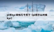 pi币kyc审核几个月了（pi币什么时候kyc）