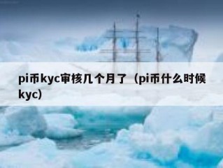 pi币kyc审核几个月了（pi币什么时候kyc）