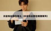 抖音粉丝群在哪儿（抖音粉丝群在哪里聊天）