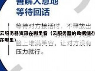 云服务器资讯在哪里看（云服务器的数据储存在哪里）