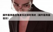 国外服务器在哪里买比较好用的（国外服务器低价）