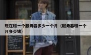 现在租一个服务器多少一个月（服务器租一个月多少钱）