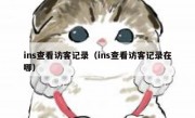 ins查看访客记录（ins查看访客记录在哪）