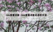 ins查看访客（ins查看访客足迹的方法）