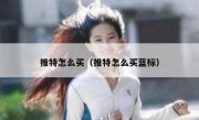 推特怎么买（推特怎么买蓝标）