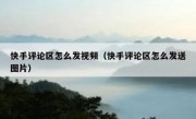 快手评论区怎么发视频（快手评论区怎么发送图片）