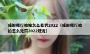 成都限行被拍怎么处罚2022（成都限行被拍怎么处罚2022规定）