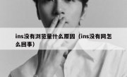 ins没有浏览量什么原因（ins没有网怎么回事）