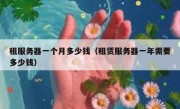 租服务器一个月多少钱（租赁服务器一年需要多少钱）