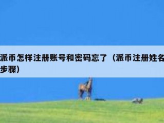 派币怎样注册账号和密码忘了（派币注册姓名步骤）