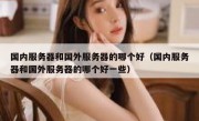 国内服务器和国外服务器的哪个好（国内服务器和国外服务器的哪个好一些）