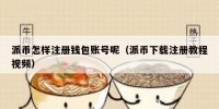 派币怎样注册钱包账号呢（派币下载注册教程视频）