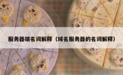 服务器端名词解释（域名服务器的名词解释）