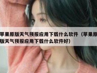 苹果原版天气预报应用下载什么软件（苹果原版天气预报应用下载什么软件好）
