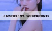 云服务收费每月多钱（云服务怎样收费标准）