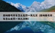 郑州限号开车怎么处罚一天几次（郑州限号开车怎么处罚一天几次啊）