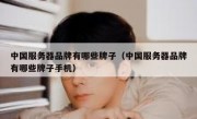 中国服务器品牌有哪些牌子（中国服务器品牌有哪些牌子手机）