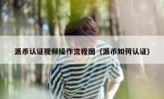 派币认证视频操作流程图（派币如何认证）