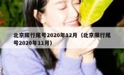 北京限行尾号2020年12月（北京限行尾号2020年11月）