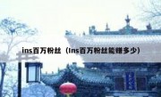 ins百万粉丝（Ins百万粉丝能赚多少）