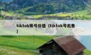 tiktok账号价值（tiktok号出售）
