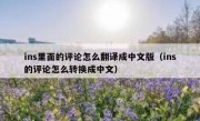 ins里面的评论怎么翻译成中文版（ins的评论怎么转换成中文）