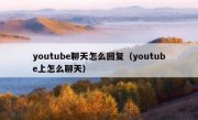 youtube聊天怎么回复（youtube上怎么聊天）