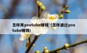 怎样用youtube赚钱（怎样通过youtube赚钱）
