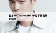 包含YouTubeVANCED能下载视频的词条