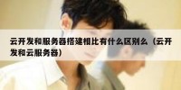 云开发和服务器搭建相比有什么区别么（云开发和云服务器）