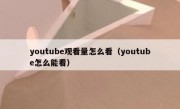 youtube观看量怎么看（youtube怎么能看）