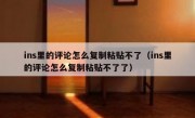 ins里的评论怎么复制粘贴不了（ins里的评论怎么复制粘贴不了了）