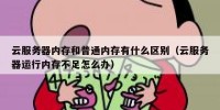 云服务器内存和普通内存有什么区别（云服务器运行内存不足怎么办）