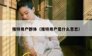 推特用户群体（推特用户是什么意思）