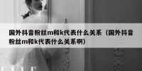 国外抖音粉丝m和k代表什么关系（国外抖音粉丝m和k代表什么关系啊）