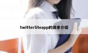 twitterliteapp的简单介绍