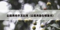 云服务排序怎么排（云服务器在哪里找）