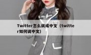 Twitter怎么调成中文（twitter如何调中文）