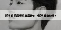派币目前最新消息是什么（派币目前价格）