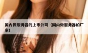 国内做服务器的上市公司（国内做服务器的厂家）