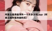 阿里云服务器海外一个月多少钱,app（阿里云国外服务器购买）