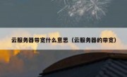 云服务器带宽什么意思（云服务器的带宽）