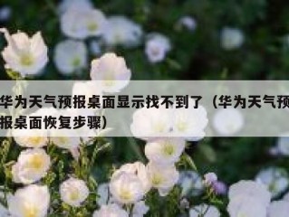 华为天气预报桌面显示找不到了（华为天气预报桌面恢复步骤）
