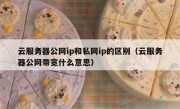 云服务器公网ip和私网ip的区别（云服务器公网带宽什么意思）