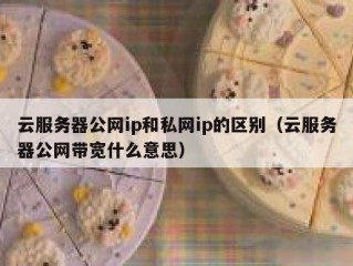 云服务器公网ip和私网ip的区别（云服务器公网带宽什么意思）