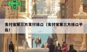 支付宝第三方支付接口（支付宝第三方接口平台）